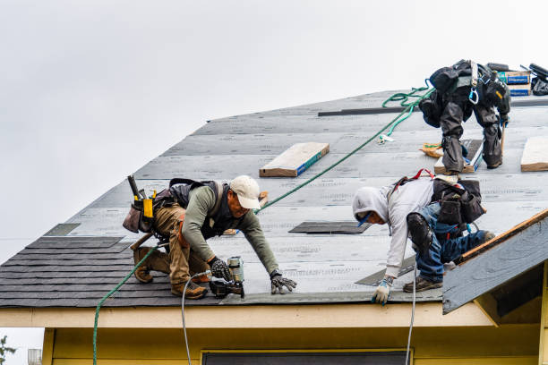 Professional Gutter Installation technician working in Amity, PA